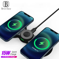 3 in 1 Dual Wireless Charger For Apple Watch 5 4 3 For Fast Wireless Smart Phone Charging Pad For iPhone 12 11 Pro Max XR SE2020