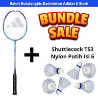 Paket Raket Badminton Spieler E Stark Sky Rush Gratis Tas Serut Grip dan Bundle Shuttlecock TS3 Isi 