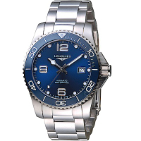 LONGINES浪琴征服者系列陶瓷潛水機械錶(L37814966)-藍/41mm