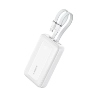 แบตสํารอง 10000mAh Anker Zolo Magnetic Power Bank (สาย Type C + Lightning ในตัว) - A1680 (สีขาว)