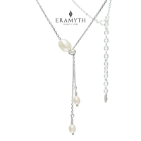 Eramyth Jewelry : สร้อยคอ มุกแท้ น้ำจืด ตัวเรือนเงินแท้ 925 เส้นเล็กๆ SLN-0087-S31 (สินค้าพร้อมส่ง)