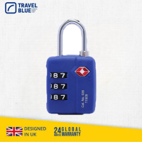 【 Travel Blue 藍旅 】 TSA美國海關密碼鎖 藍色 TB036-BL