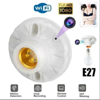 CCTV Mini Model Fitting Lampu Tersembunyi Konek Hp Jarak Jauh - Hanya CCTV