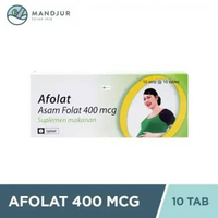 Afolat 400 mcg 10 Tablet - Memenuhi Kebutuhan Asam Folat