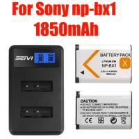 1850mAh Battery Pack with NP-BX1 Charger for Sony NP-BX1, NP BX1 Battery, HX300 HX400 HX50 HX60 GWP88 AS15 WX350 DSC RX1 RX100