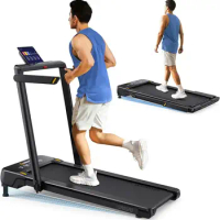Foldable Treadmill with Auto Incline, for Home Office, Compact Treadmill with LED Display Remote Control fitness gym workout