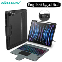 For iPad Pro 12.9 11 Nillkin Magic Keyboard Case For iPad 10th Backlight Keyboard For iPad 9th/iPad Air 5 4 With Lens Protection