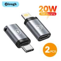 Elough Lightning Female To USB C Male Cable Converter Carplay Type-C Phone Charger Adapter for IPhone 15 Pro Max Samsung