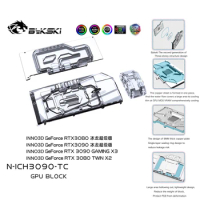 Bykski N-ICH3090-TC GPU Water Cooling Block with Waterway Copper Backplate Cooler For Inno3D ICHILL GeForce RTX 3080 3090