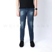 Weird Jeans - Brixton Blue - Celana Jeans Panjang Pria Slim Fit Strech Polos Tanpa Ripped Warna Biru