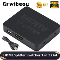 4พัน HDMI 1X2 S Plitter สวิทช์ Switcher Full HD 1080จุดวิดีโอ HDMI แยก1 In 2ออกเครื่องขยายเสียงจอแสดงผลแบบ Dual สำหรับ HD DVD สำหรับ PS3 X