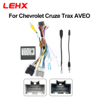 LEHX Car Android Radio Player 16Pin Wire Harness With Canbus Box For Chevrolet Cruze Tracker 2017 Power Cable Socket