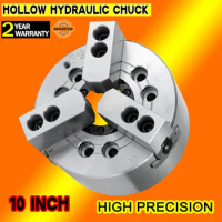 10 inch High-precision hollow hydraulic chuck 3 jaw lathe chuck ten-inch machine tool lathe clamp with flange
