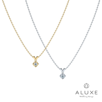 ALUXE 亞立詩 10K金 鑽石項鍊 單鑽鎖骨 愛完美系列 星光 NN0209