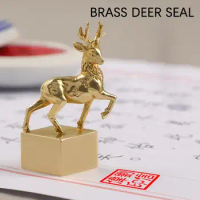 Brass Deer Custom Seal, Personal Name Stamp,Custom Chinese Chop Free Chinese Name Translation Seal.
