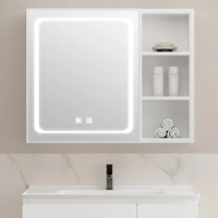 Smart Bathroom Mirror Cabinet Light with Mirror Boxes Toilet Wall-Mounted Bathroom Storage Storage Mirror