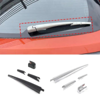 For Honda Vezel HR-V E:HEV 2021 2022 2023 ABS carbonfiber Car Rear Back Window Wiper Arm Blade Cover Trim Sticker Car Styling