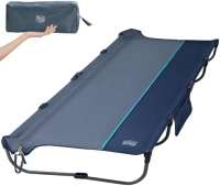 TIMBER RIDGE 20-Second Quick Set-Up Camping Cot, Lightweight Aluminum Folding Cot with Zipper Closur