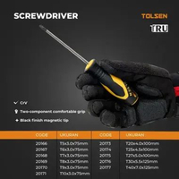 TOLSEN. OBENG TORX BINTANG SEGI 6 / T5 T6 T7 T8 T9 T10 T20 T25 T27 T30 T40 / SCREWDRIVER - 20166-201