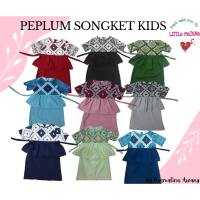 Hot Sale peplum songket baby ready stock baby kurung dress