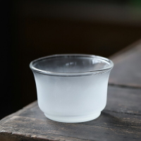 日式云霧玻璃茶杯 霧化磨砂工藝 簡約耐熱品茗杯 功夫小茶杯1入