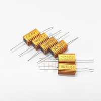 2PCS 5W Aluminum Power Metal Shell Case Wirewound Resistor 0.1 ~ 15K 0.5 1 2 5 6 8 10 50 100 200 300 1K 10K ohm RX24 Resistance