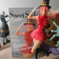 Bandai Original One Piece Anime Figure Sweet Style Pirates Rebecca Action Figure Toys For Kids Collectible Model Ornaments