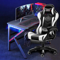 Multi-Function Gaming Chair Pu Leather Armchair Ergonomic Computer Office Chairs Lift Swivel Adjustable Footrest Chair Gamer