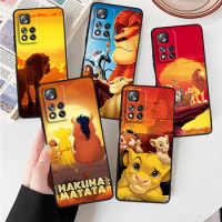 Disney The Lion King For Xiaomi Redmi Note 12 12S Turbo 11 11T 11S 10 10S 9 8 8T 7 Pro Plus 5G Black Phone Case Cover