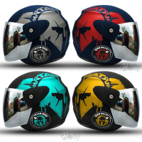 HELM EVO MOTIF SPARTAN PREMIUM MURAH KACA HITAM/SILVER/PELANGI MIRIP GM EVO DEWASA PRIA WANITA COD H
