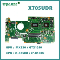 X705UDR Laptop Motherboard For Asus VivoBook X705U X705UD X705UV X705UDR X705UNR Mainboard With CPU i5/i7-8th GPU GTX1050/MX230