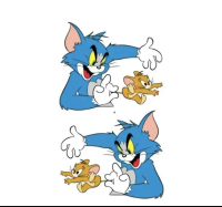 2 Cái tem Mèo Tom & Chuột Jerry Decal Nhãn Dán Sticker