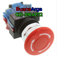Promo Emergency Push Button Avw411Erp | Contact 1No 1Nc | Mushroom