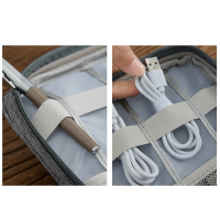 Travel electronic gadget organizer bag USB cable storage bags multi-function pouch large cable organ