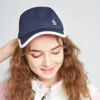 【Munsingwear】官方直營 企鵝牌 女款深藍色綁帶高爾夫球帽 MLQJ0C00
