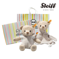 【STEIFF】Noah Teddy bear 可愛小熊 安撫巾&amp;玩偶(安撫彌月禮盒)