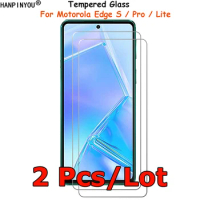 2 Pcs/Lot For Motorola Edge S / Pro / Lite Tempered Glass Screen Protector Explosion-proof Protective Film