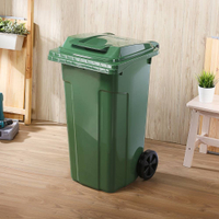 滾輪式垃圾桶/資源再生/MIT台灣製造 環保社區輪式垃圾桶120L(綠) PSW120-1 KEYWAY聯府