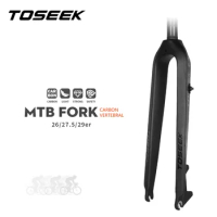 TOSEEK Carbon Fork 26 27.5 29 Mountain Bike Fork Ultralight Carbon Fiber MTB Forks Fit Disc Brake Bicycle Accessories