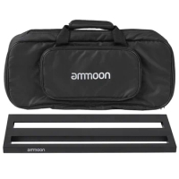 ammoon DB-2 Portable Guitar Pedal Board Aluminum Alloy with Carrying Bag Tapes Straps