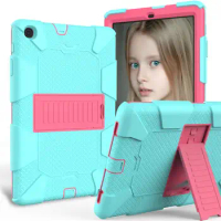 Silicone Hard Back Stand Case Cover For Samsung Galaxy Tab A 10.1 2019 T510 T515 A8 10.5 SM-X200 X205 A7 10.5 T500 T505 Tablet