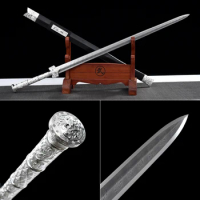 Extremely sharp, sword of the Han Dynasty, hand-ground eight-sided blade, exquisite pattern steel, whole Tang Dynasty, war knife