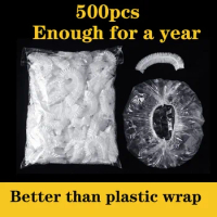 Elastic Plastic Wrap Disposable Food Cover Food Grade Food Lids Shoe Cover Shower Headgear Bowls Caps Food Fresh Saver Bag Dust