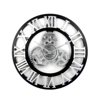 【iINDOORS 英倫家居】工業風設計時鐘(銀色齒輪50cm)