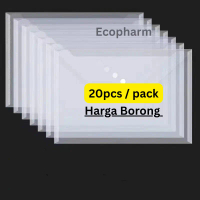 【20 Keping】A4 Saiz Butang File Sekolah Folder Pejabat Filing Dokumen A4 Size Button File School Fold