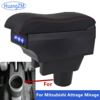 Car Armrest For Mitsubishi Attrage Mirage Armrest box For Mitsubishi Mirage Space Star Central storage Box USB Car Accessories