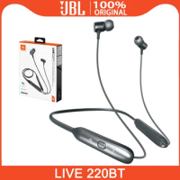 JBL LIVE 220BT Wireless Earphone In-Ear Neckband Earbuds With Voice Control Sports Running Bass Sound Bluetooth Headset With Mic