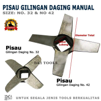 Spare Part Pisau Gilingan Daging Manual No. 32 dan 42 Meat Mincer Grinder - Kitchenware pelet mesin 
