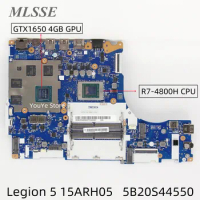 Refurbished For Lenovo Legion 5 15ARH05 Laptop motherboard R7-4800H CPU GTX1650 4GB GPU 5B20S44550 GY55H GY55J GY55K NM-D041