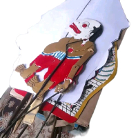 Wayang BAGONG Kolor Merah Abang Kiseno ukuran +- 55cm/Pajangan/Murah